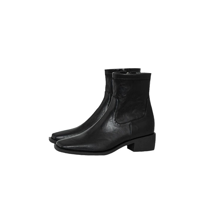 Boots |  Womens Georgie Leather Ankle Boots Black Boots Black