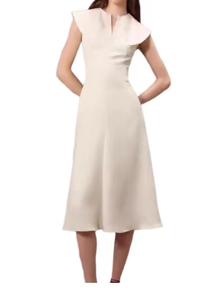 Evening Dresses |  Womens Marcella Silk Blend Dress Oyster Dresses Evening Dresses