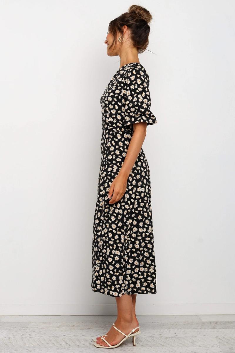 Floral Dresses |  Womens Bonnie Dress Navy Cream Dresses Fit & Flare Dresses