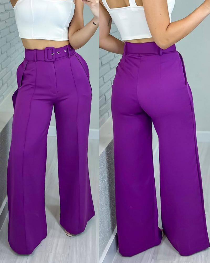 Trousers |  Womens Judith Satin Trouser Vibrant Purple Clothing Trousers